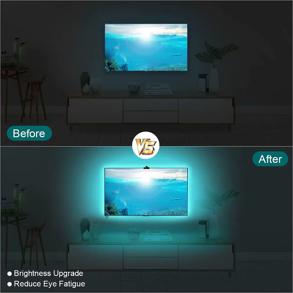 TV Ambient Backlight with AR Color Gamut Sensor App Control Music Sync Smart Screen Color Synchronization Game Atmosphere Light