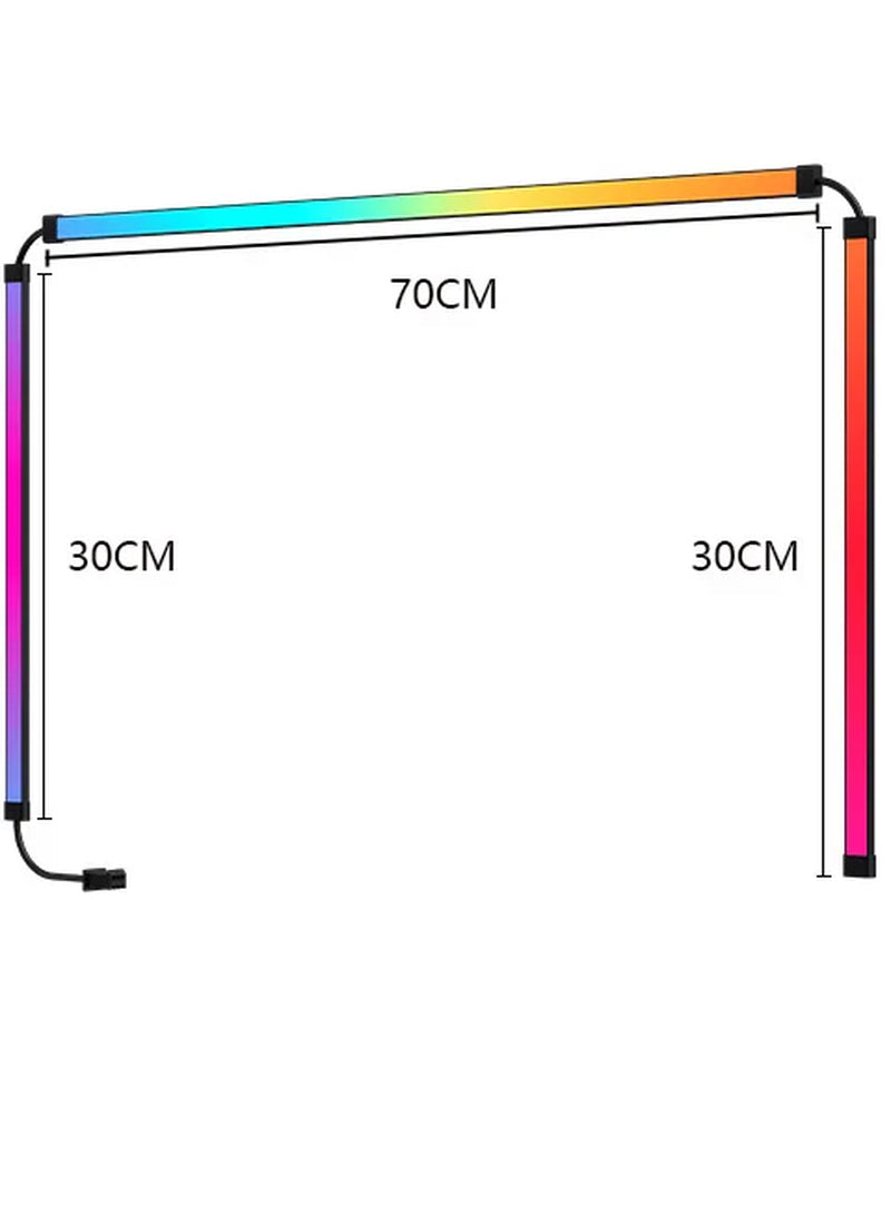 RGB Computer Monitor Sync LED Backlight with Adhesive, Immersion PC Rhythm Strip Light for Gaming Room Decor, Christmas Gifts